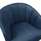 Fauteuil cylindrique en velours gris / rose / bleu / blanc, une place