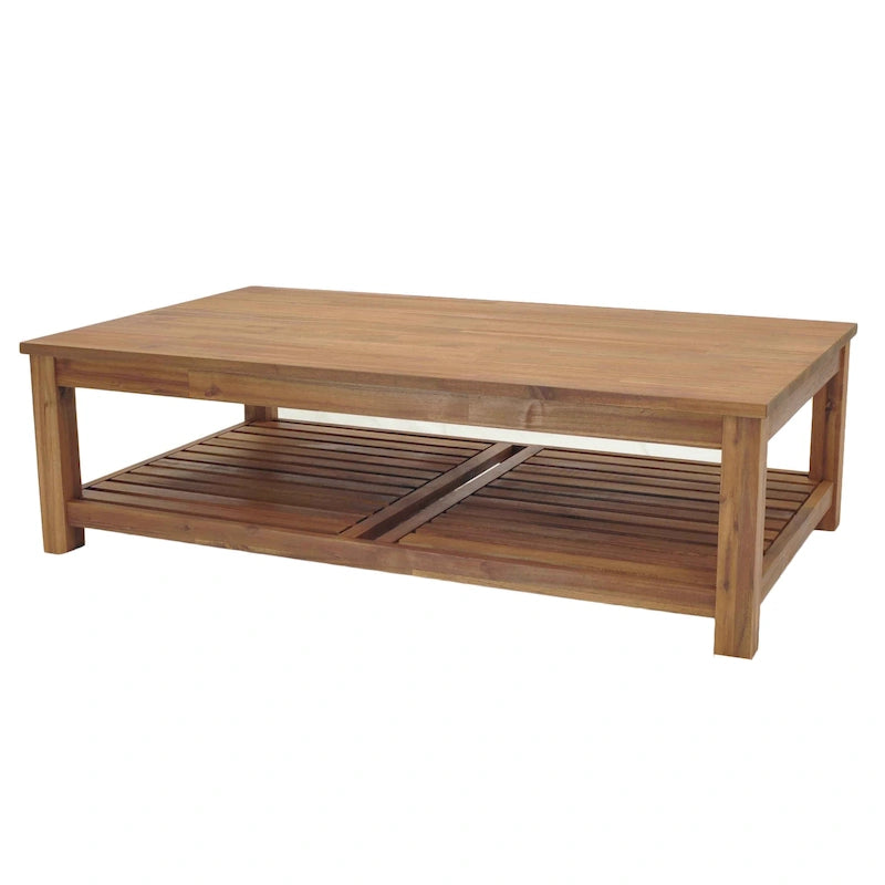 Table basse en bois d'acacia massif noir, coloris Amber / Drifted Sand / Alto