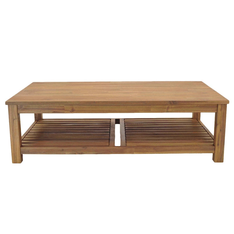 Table basse en bois d'acacia massif noir, coloris Amber / Drifted Sand / Alto