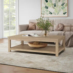 Table basse en bois d'acacia massif noir, coloris Amber / Drifted Sand / Alto