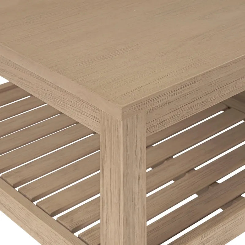 Table basse en bois d'acacia massif noir, coloris Amber / Drifted Sand / Alto