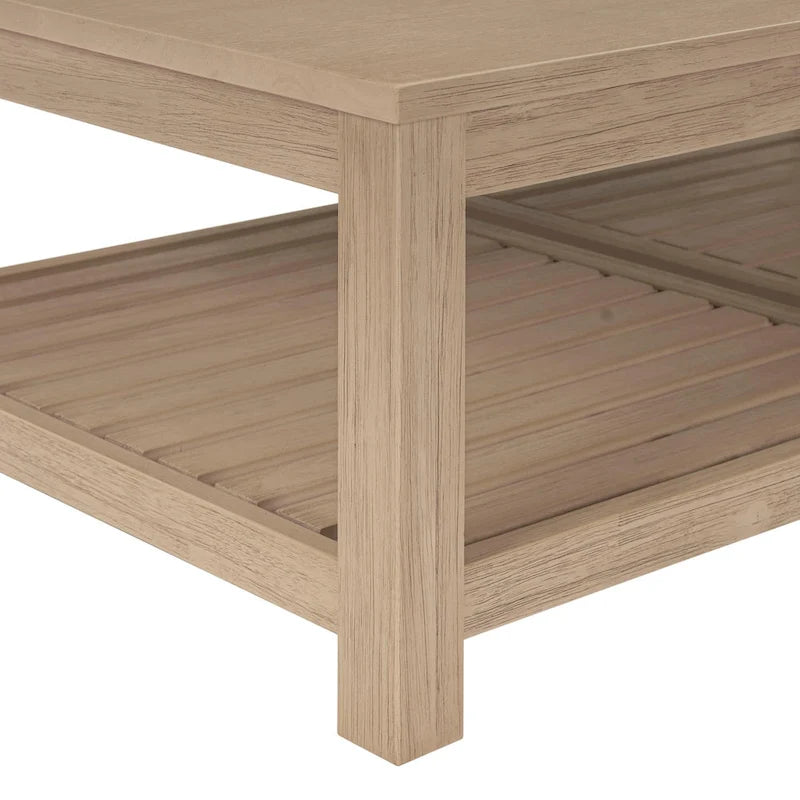 Table basse en bois d'acacia massif noir, coloris Amber / Drifted Sand / Alto