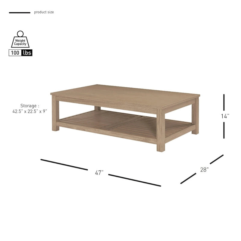 Table basse en bois d'acacia massif noir, coloris Amber / Drifted Sand / Alto