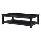 Table basse en bois d'acacia massif noir, coloris Amber / Drifted Sand / Alto
