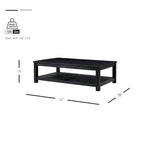 Table basse en bois d'acacia massif noir, coloris Amber / Drifted Sand / Alto
