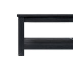 Table basse en bois d'acacia massif noir, coloris Amber / Drifted Sand / Alto