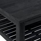 Table basse en bois d'acacia massif noir, coloris Amber / Drifted Sand / Alto