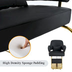 Fauteuil de barbier pivotant noir/gris, une place