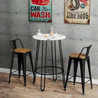 Table de bar Table de pub Table haute de bar Table de bistro haute Table à manger ronde de bar