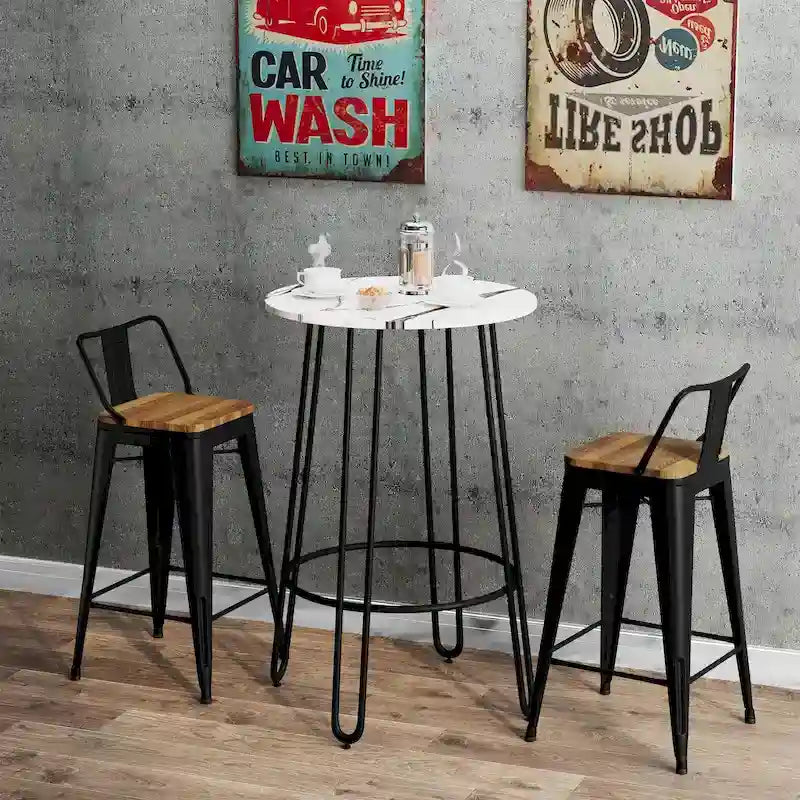 Table de bar Table de pub Table haute de bar Table de bistro haute Table à manger ronde de bar