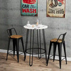 Table de bar Table de pub Table haute de bar Table de bistro haute Table à manger ronde de bar