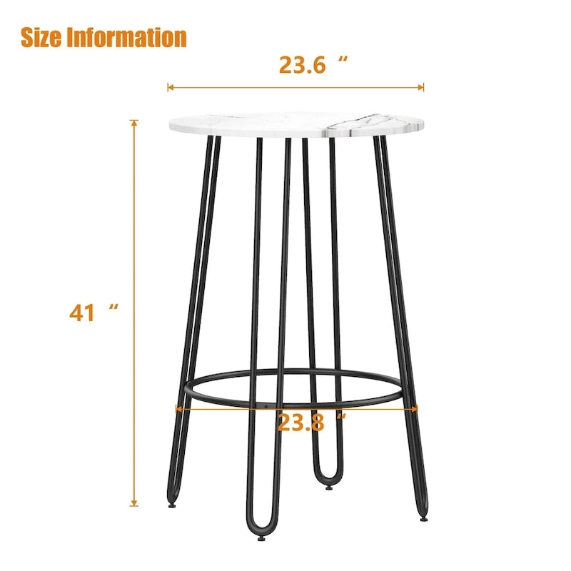 Table de bar Table de pub Table haute de bar Table de bistro haute Table à manger ronde de bar