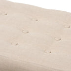 Banc capitonné Mid-Century Beige / Gris / Anthracite, 1 place