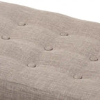 Banc capitonné Mid-Century Beige / Gris / Anthracite, 1 place