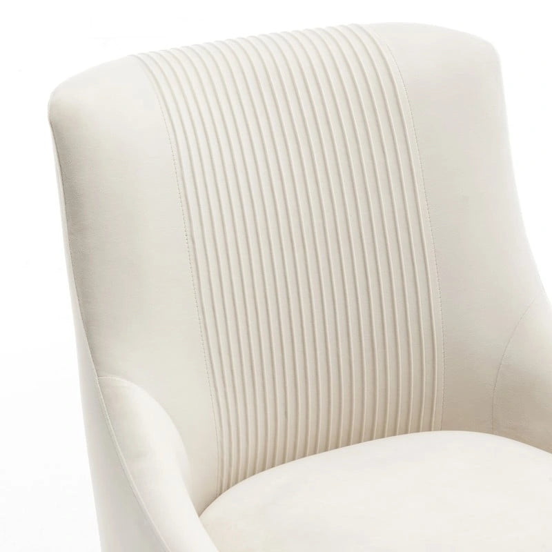Chaise de salle à manger tapissée Beige/Bleu marine/Vert/Noir/Gris, lot de 4 avec poignée arrière