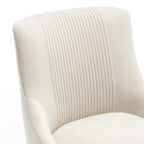 Chaise de salle à manger tapissée Beige/Bleu marine/Vert/Noir/Gris, lot de 4 avec poignée arrière