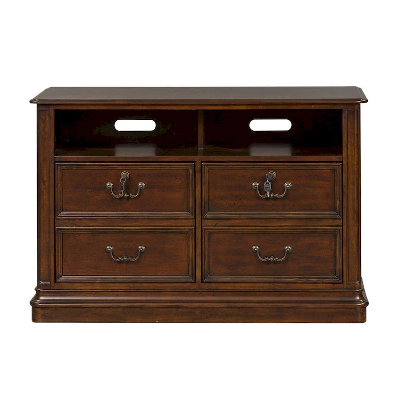 Meuble de classement latéral de direction Cognac Finish, bureau à domicile 1 personne