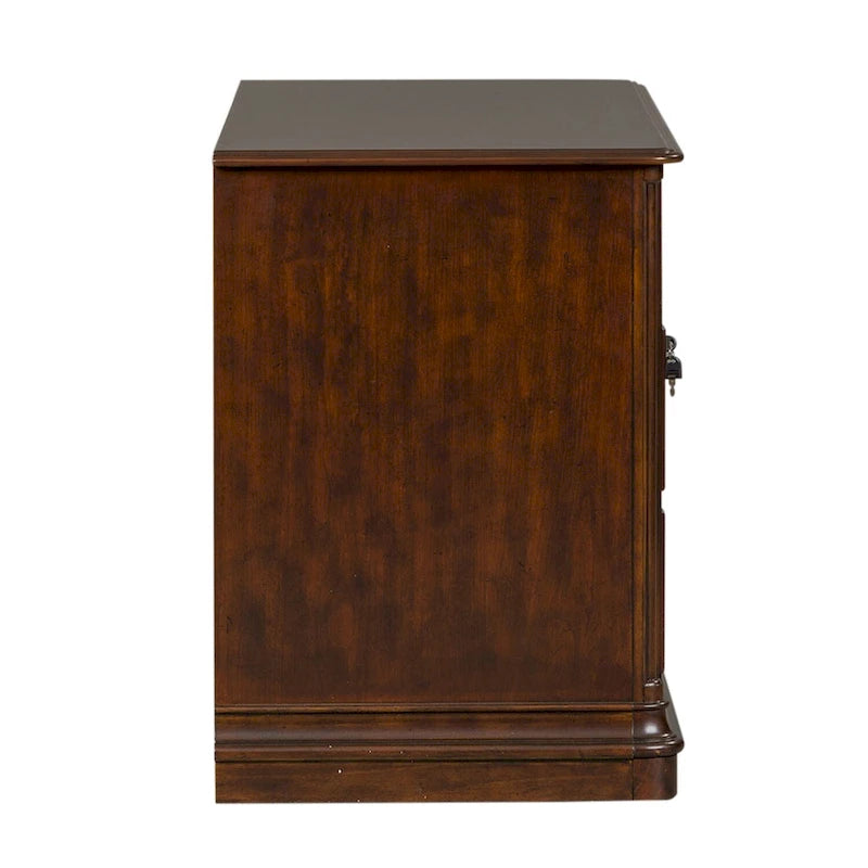 Meuble de classement latéral de direction Cognac Finish, bureau à domicile 1 personne