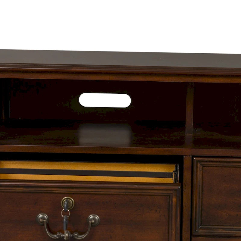 Meuble de classement latéral de direction Cognac Finish, bureau à domicile 1 personne
