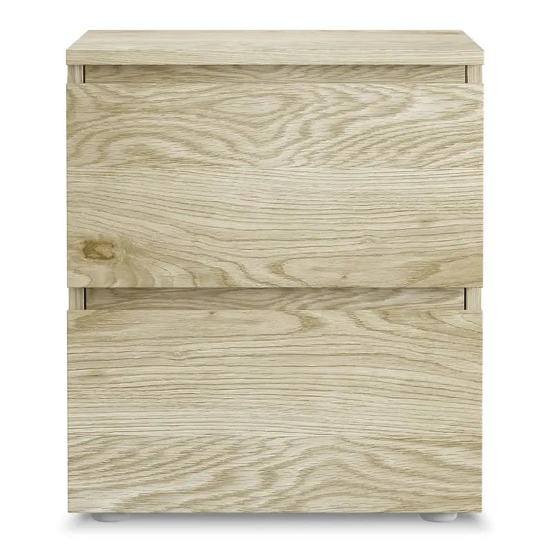 Table de chevet 2 tiroirs jaune/gris/blanc, simple