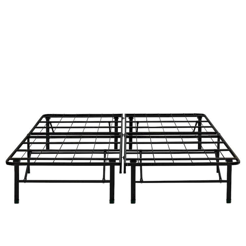 Cadre de lit plateforme Queen en acier noir, 35,5 cm de haut, pour 2 personnes