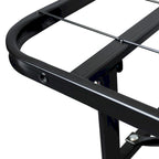 Cadre de lit plateforme Queen en acier noir, 35,5 cm de haut, pour 2 personnes