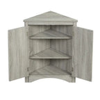 Meuble d'angle de rangement avec étagères réglables – Chêne / Blanc / Marron / Noir / Gris, Autonome, Simple