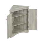 Meuble d'angle de rangement avec étagères réglables – Chêne / Blanc / Marron / Noir / Gris, Autonome, Simple