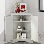 Meuble d'angle de rangement avec étagères réglables – Chêne / Blanc / Marron / Noir / Gris, Autonome, Simple