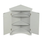 Meuble d'angle de rangement avec étagères réglables – Chêne / Blanc / Marron / Noir / Gris, Autonome, Simple
