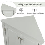 Meuble d'angle de rangement avec étagères réglables – Chêne / Blanc / Marron / Noir / Gris, Autonome, Simple