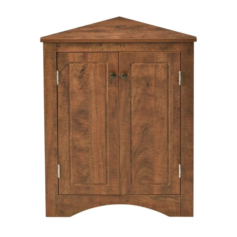 Meuble d'angle de rangement avec étagères réglables – Chêne / Blanc / Marron / Noir / Gris, Autonome, Simple