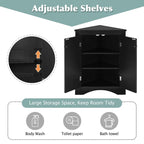 Meuble d'angle de rangement avec étagères réglables – Chêne / Blanc / Marron / Noir / Gris, Autonome, Simple