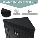Meuble d'angle de rangement avec étagères réglables – Chêne / Blanc / Marron / Noir / Gris, Autonome, Simple