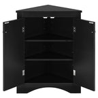 Meuble d'angle de rangement avec étagères réglables – Chêne / Blanc / Marron / Noir / Gris, Autonome, Simple