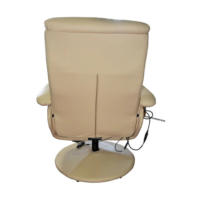 Fauteuil inclinable blanc avec ottoman, 1 place