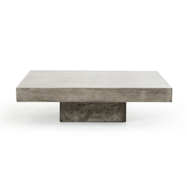 Table basse carrée en béton gris – 12H x 43L x 43P