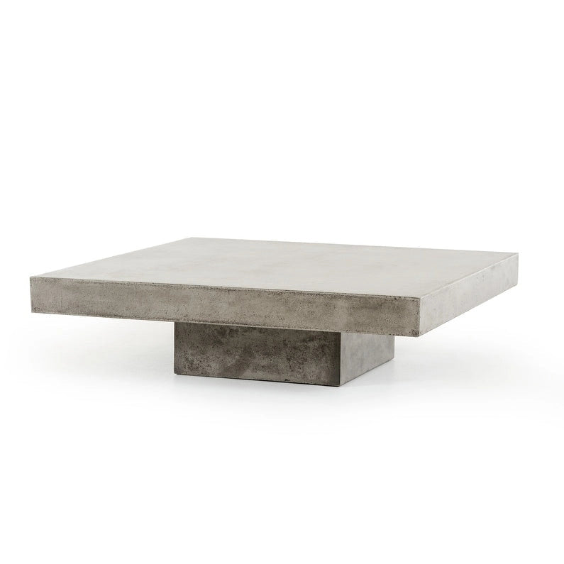 Table basse carrée en béton gris – 12H x 43L x 43P