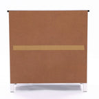 Meuble de salle de bain autoportant blanc et noir à double porte, Pour 1 personne — 82 cm H x 80 cm L x 37 cm P