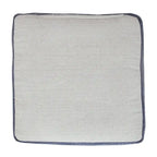 Pouf ottoman carré ornemental bleu marine et blanc — 1 place