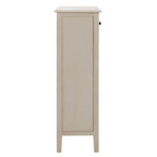 Table d'appoint vieillie avec 3 tiroirs en osier – 5 coloris – 1 personne