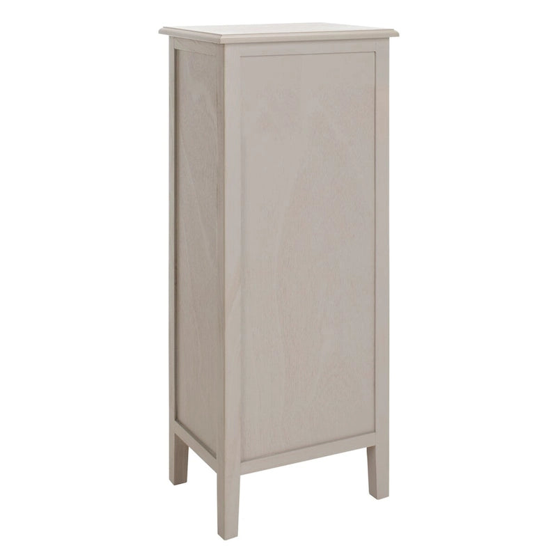 Table d'appoint vieillie avec 3 tiroirs en osier – 5 coloris – 1 personne