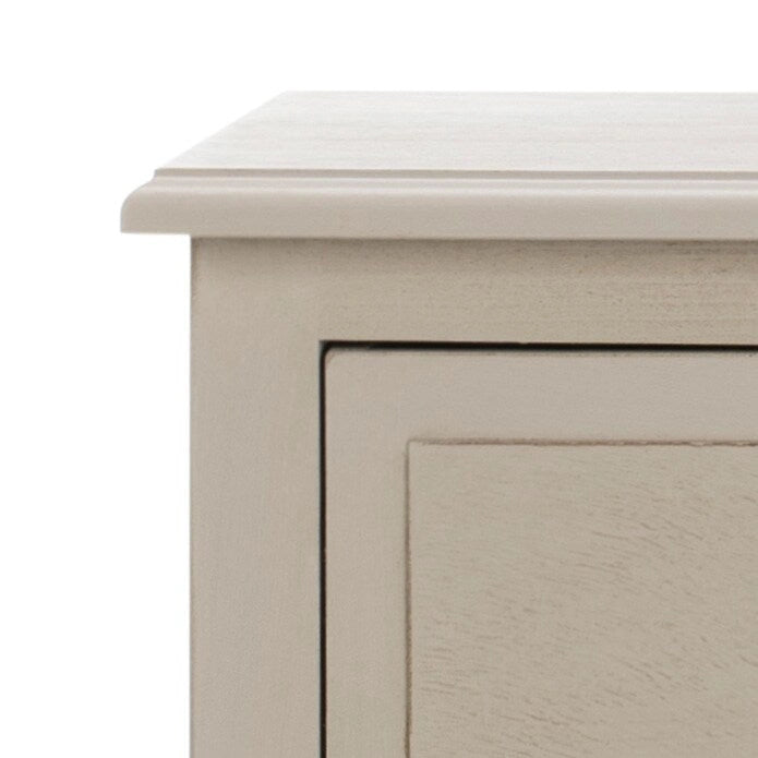 Table d'appoint vieillie avec 3 tiroirs en osier – 5 coloris – 1 personne