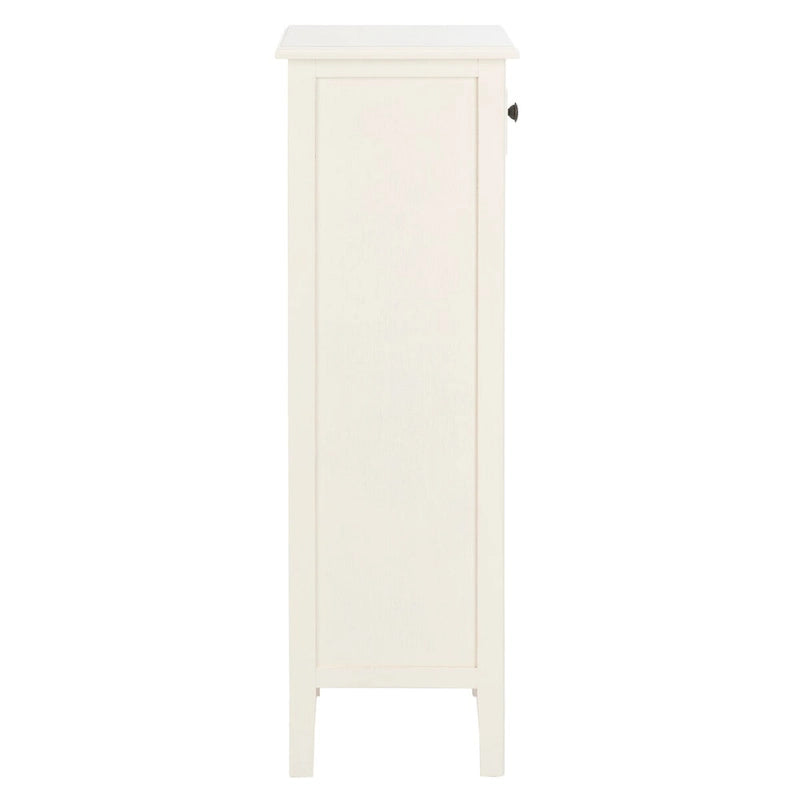 Table d'appoint vieillie avec 3 tiroirs en osier – 5 coloris – 1 personne