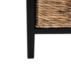 Table d'appoint vieillie avec 3 tiroirs en osier – 5 coloris – 1 personne
