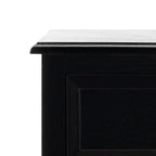 Table d'appoint vieillie avec 3 tiroirs en osier – 5 coloris – 1 personne