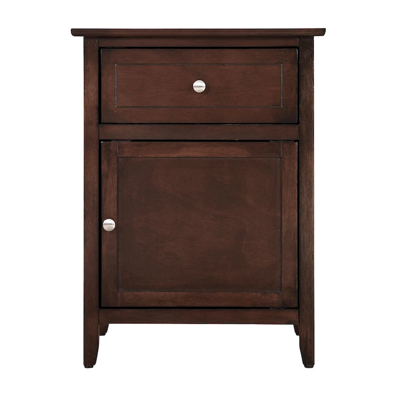 Table de chevet, un tiroir avec armoire, multicolore, 1 personne