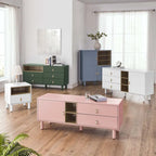 Table de chevet moderne avec tiroir, vert / bleu / rose / blanc — 1 pièce