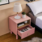 Table de chevet moderne avec tiroir, vert / bleu / rose / blanc — 1 pièce