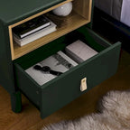 Table de chevet moderne avec tiroir, vert / bleu / rose / blanc — 1 pièce